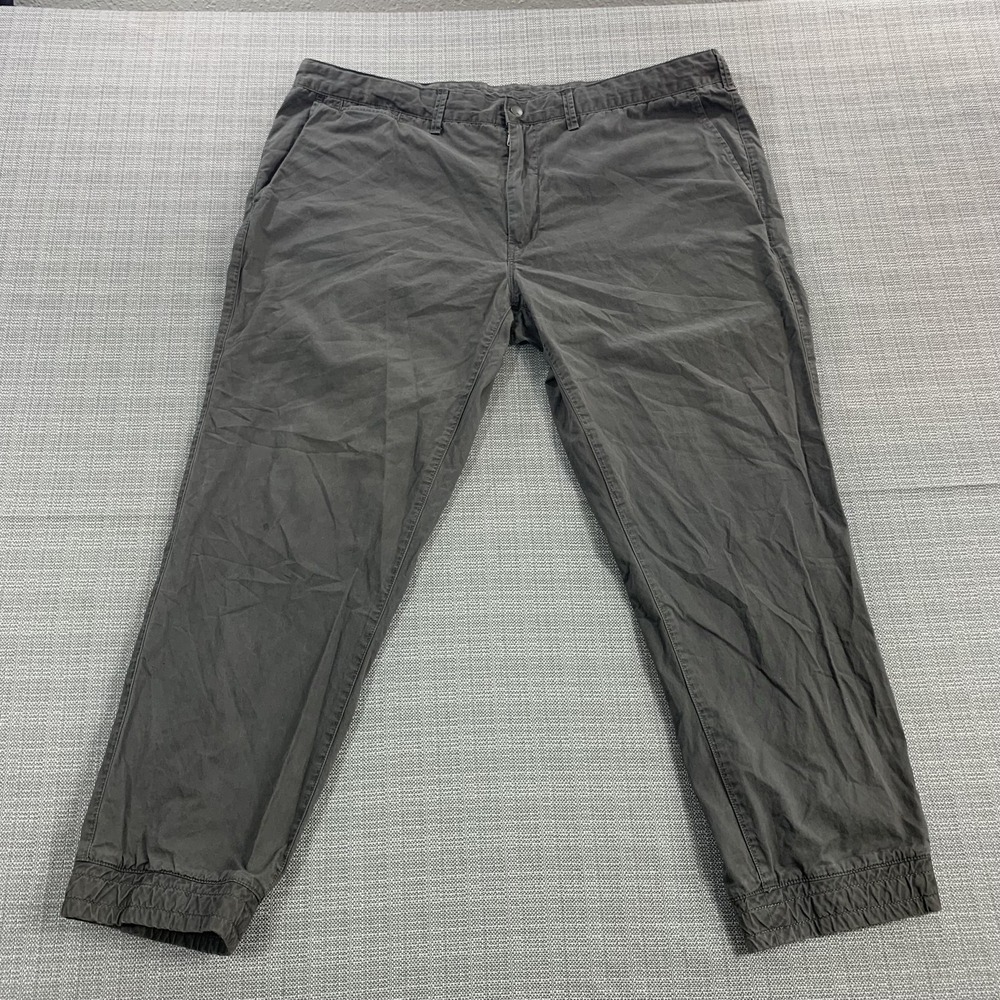 Polo Ralph Lauren Pants Mens 40x27 Gray Straight Fit Jogger Drawstring Cuffed